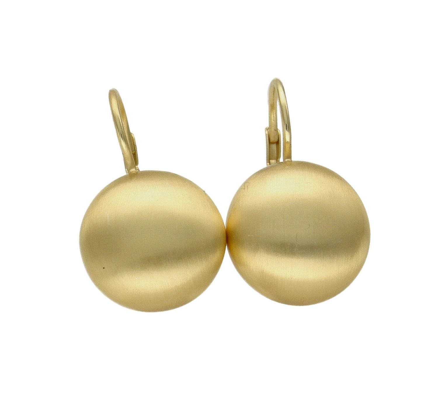 Srebrne kolczyki okrągłe matowe pozłacane OR AQ . Kolczyki wykonane z srebra próby 925 w pozłoceniu żółtego złota. Biżuteria w macie to jeden z najnowszych trendów. Modne kolczyki będą doskonałym prezentem.jpg